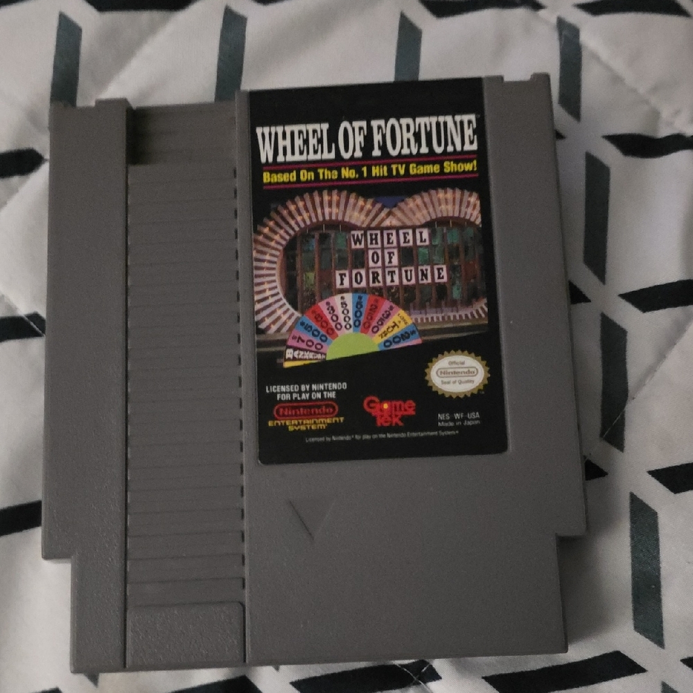 Nintendo Wheel of Fortune NES Cartridge - Gray